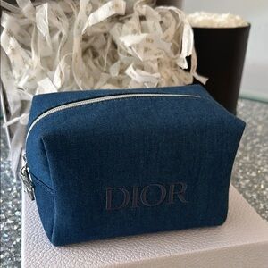 Dior Denim Blue Cosmetic Pouch